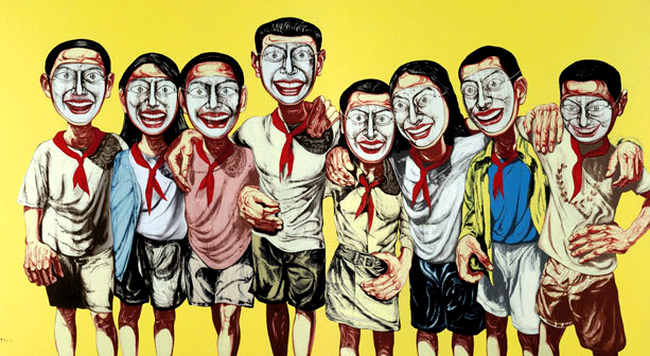 Mask Series 1996 No. 6 a pictorului Zeng Fanzhi, precedenta detinatoare a recordului
