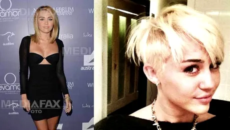 Miley Cyrus aproape că s-a ras în cap (Poze)