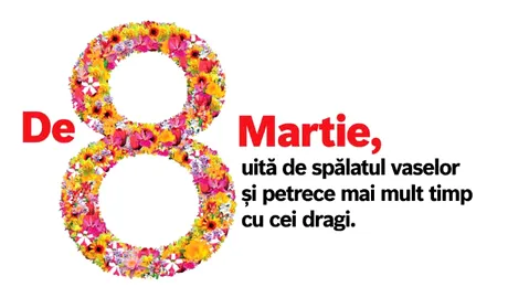 De 8 Martie uită de spălatul vaselor