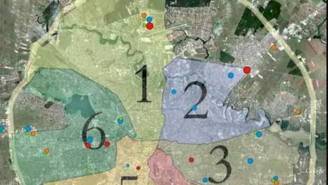 Harta infracțiunilor din Capitală, pe sectoare