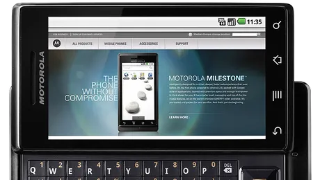 Smartphone-ul Milestone cu sistem de operare Android, acum si in Romania!