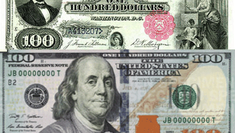Cum a evoluat bancnota de 100 de dolari in timp (Poze)