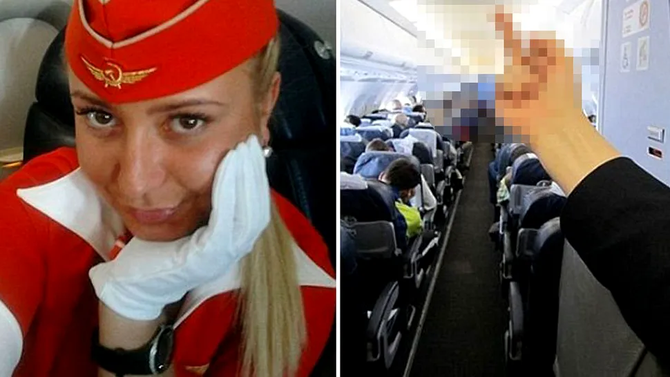 Gestul obscen al unei stewardese către pasageri a costat-o locul de muncă