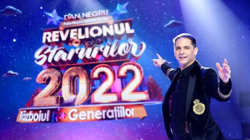 Pe 31 decembrie, de la 22:00, la Antena 1, Revelionul Starurilor 2022 – Războiul Generaţiilor, prezentat de Dan Negru