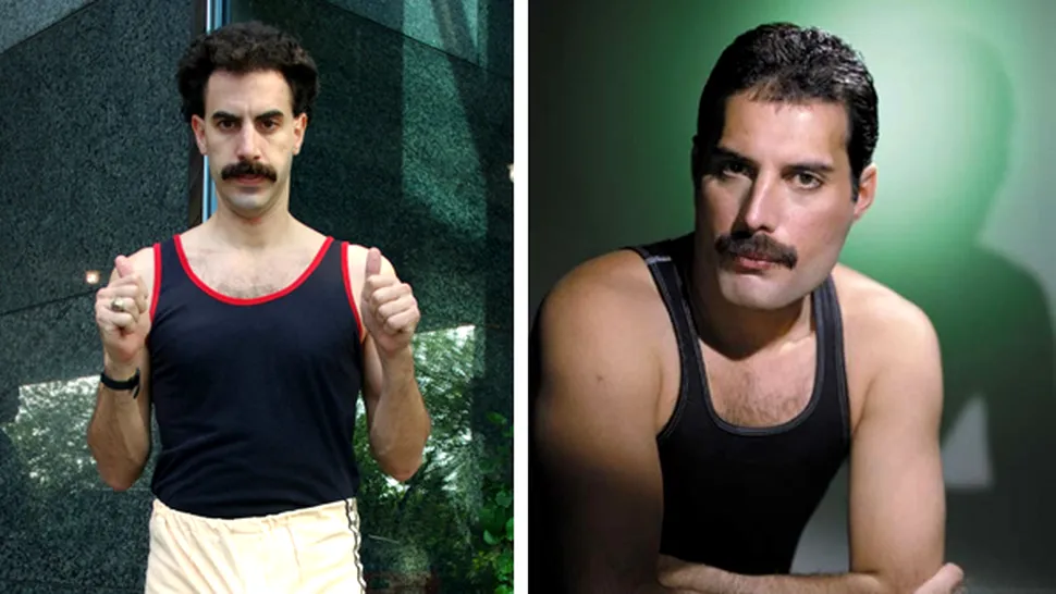 Borat în rolul lui Freddie Mercury