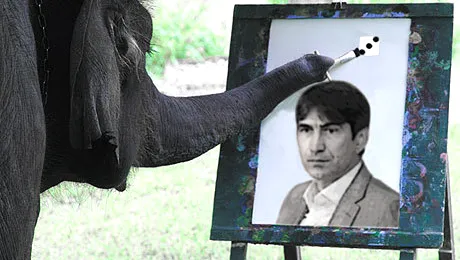 Un elefant din San Marino l-a pictat pe Victor Piturca!