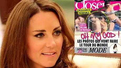 Fotografii cu Kate Middleton topless, publicate de o revistă franceză