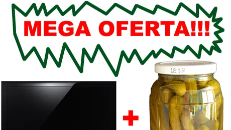 Promotia promotiilor: Cumperi un LCD si primesti bonus un borcan de muraturi