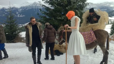 Cătălin Botezatu, shooting cu căluşari,ciobani şi fotomodele