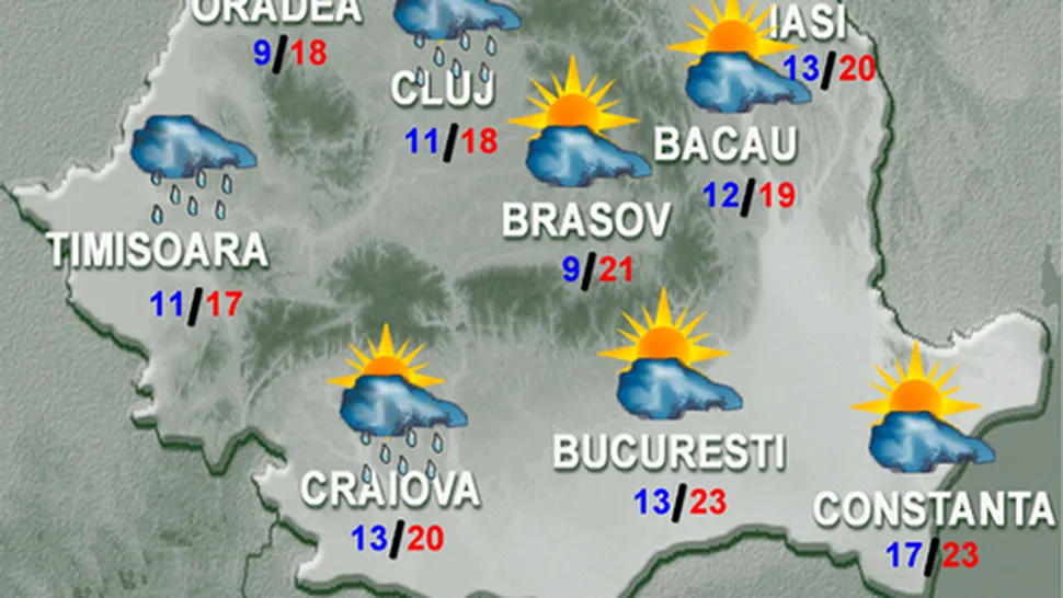 Vremea.Apropo.ro în week-end: Ploi, lapovițe și chiar ninsori!