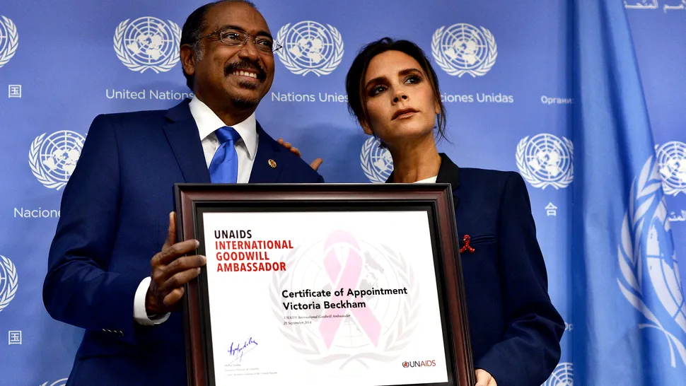 Victoria Beckham, numită ambasador al bunăvoinţei pentru programul dedicat HIV/SIDA al ONU