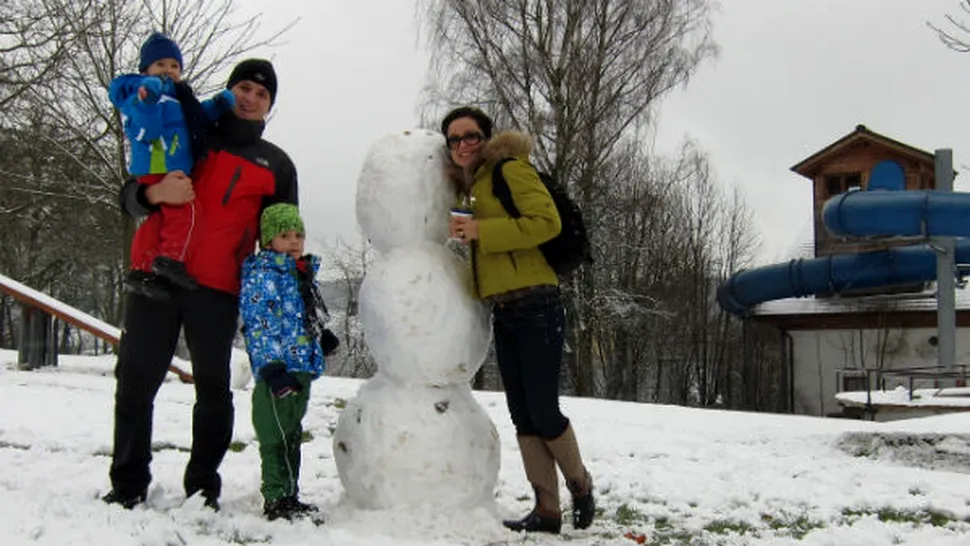 Olivia Steer şi-a făcut ziua în Germania, la zăpadă