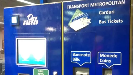 Cardurile RATB, reîncărcate direct de la automate