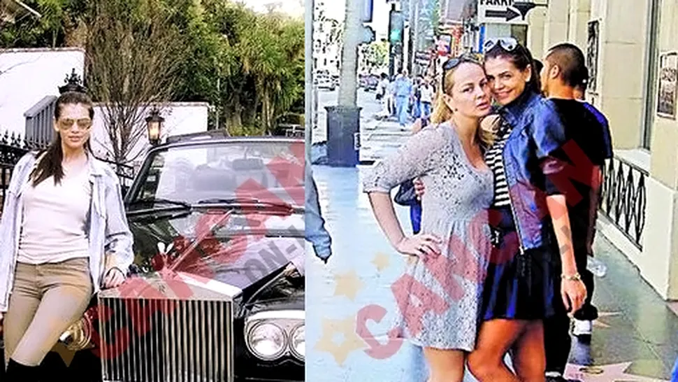 Monica Columbeanu face parada prin Los Angeles, in Rolls Royce (Poze)