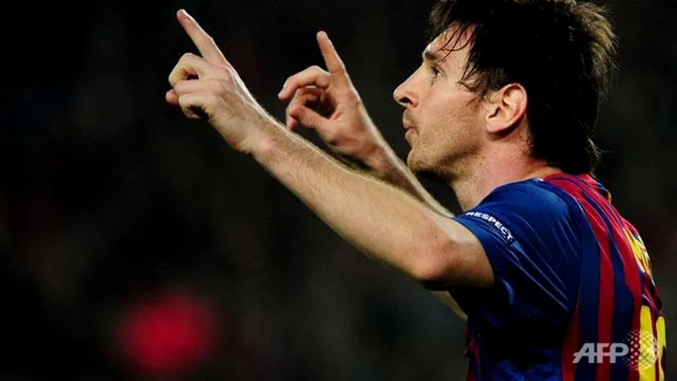 Messi, cel mai bun marcator într-un sezon de Liga Campionilor