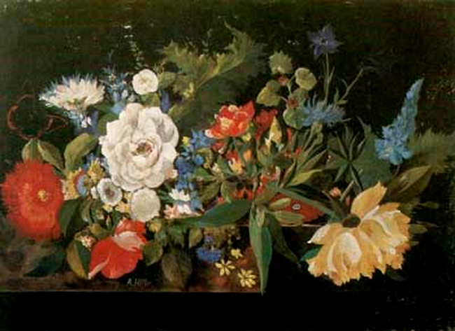 flori pictate de Adolf Hitler