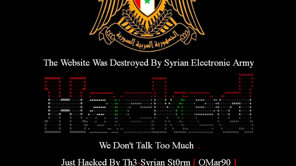 Atac cibernetic asupra a 60 de siteuri din Romania de un hacker sirian