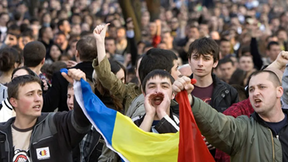 Proteste anticomuniste violente, la Chisinau! (Video)