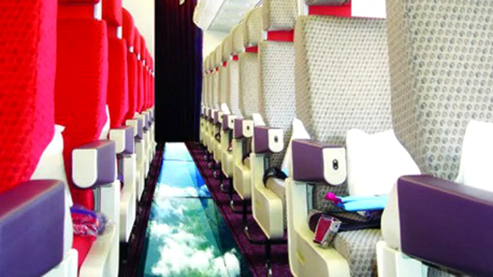 Primul avion din lume cu podeaua transparentă?