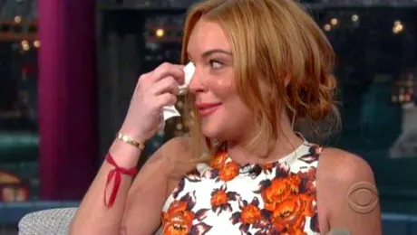 Lindsay Lohan a cedat nervos la emisiunea lui David Letterman