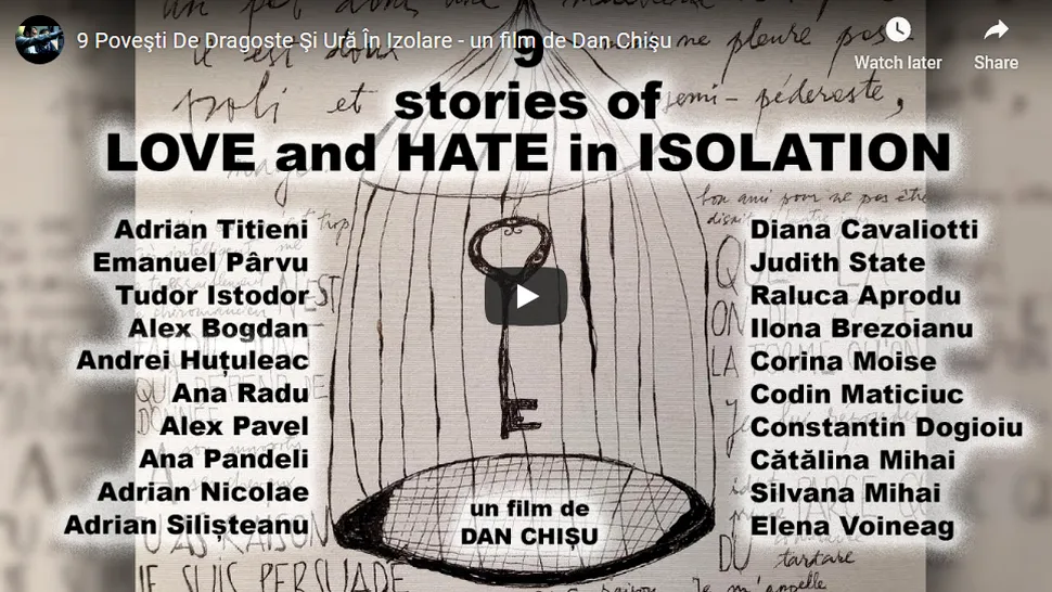 [VIDEO] 9 Poveşti de dragoste şi ură în izolare - un film de Dan Chişu