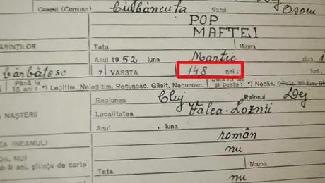 Povestea lui Maftei Pop, cel mai longeviv român. A trăit 148 de ani