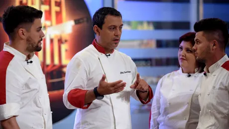 Prima confruntare la „Chefi la cuţite” se lasă cu scandal între Bontea, Dumitrescu şi Scărlătescu