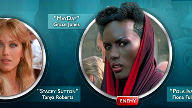 A View to a Kill (1985). Tanya Roberts, Grace Jones, Fiona Fullerton