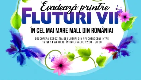 Expoziţie de fluturi exotici, între 12 şi 14 aprilie – Intrare liberă