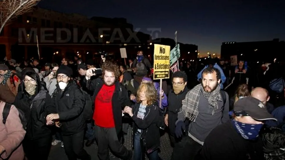 SUA: peste 400 arestari la o manifestatie anticapitalista