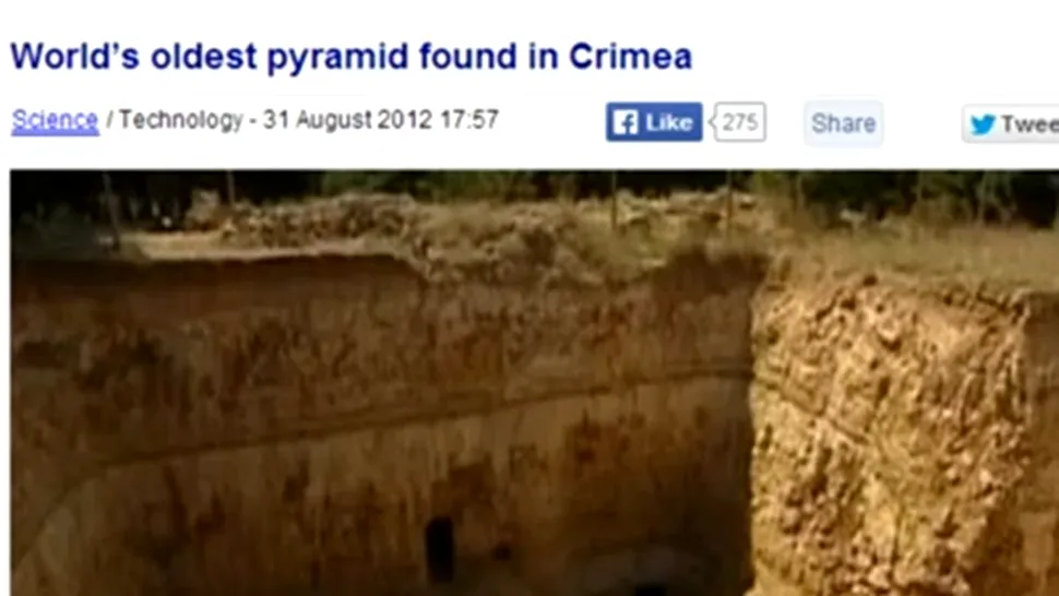 A fost dezvăluit încă un motiv pentru care rușii vor Crimeea - cea mai veche piramidă din lume!
