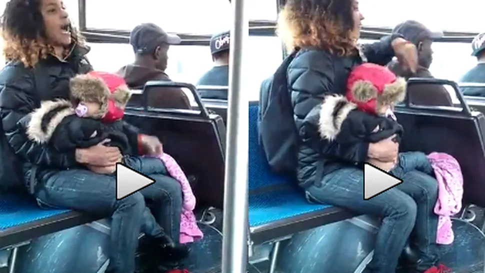 Ce îi face această mamă denaturată copilului ei, în autobuz (Video)