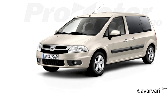 Model monovolum de la Dacia , in viziunea Promotor.ro (tot din fata)