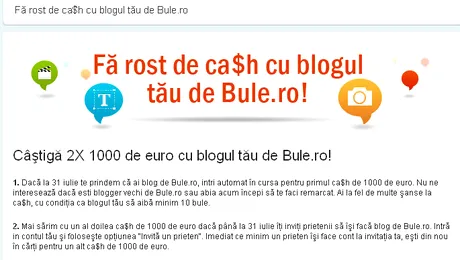 Bule.ro pune la bataie 2.000 de euro! Ce mai astepti?