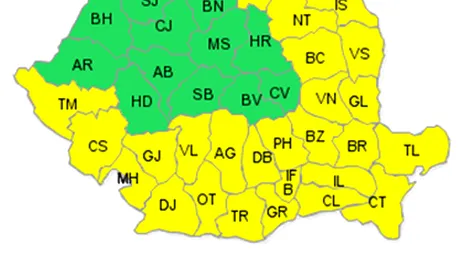 Vremea.Apropo.ro: Cod galben de NINSORI ȘI GER, inclusiv în București!