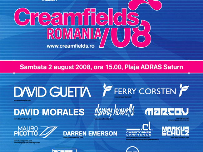 Creamfields Romania 2008, maraton de muzica electro