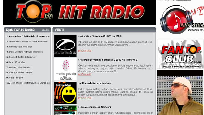 Anda Adam, locul 1 in Serbia