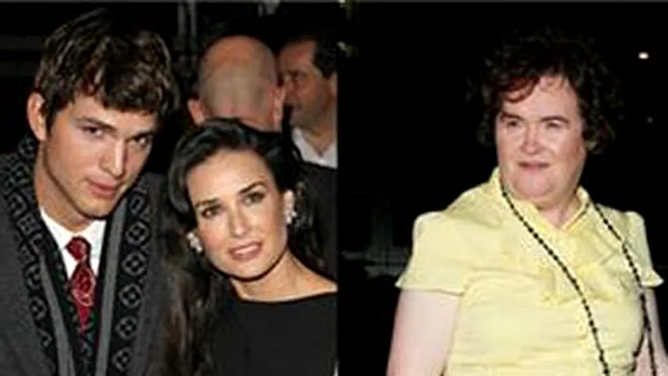Susan Boyle, invitata speciala a cuplului Demi si Ashton