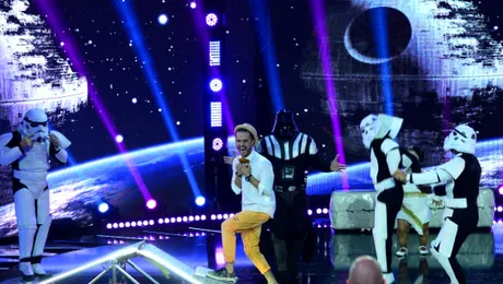 Şerban Copoţ, provocat să facă un salt acrobatic pe scena iUmor