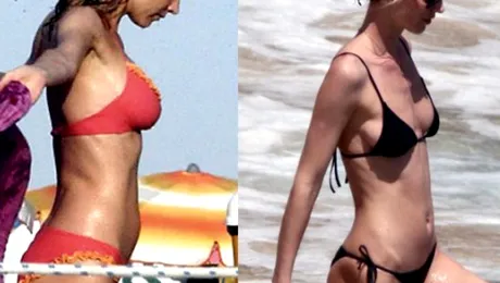 Modelul Eva Herzigova a ajuns numai „piele si os”