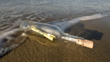 Un mesaj inchis intr-o sticla a calatorit un an de zile pe ocean! Afla la cine a ajuns