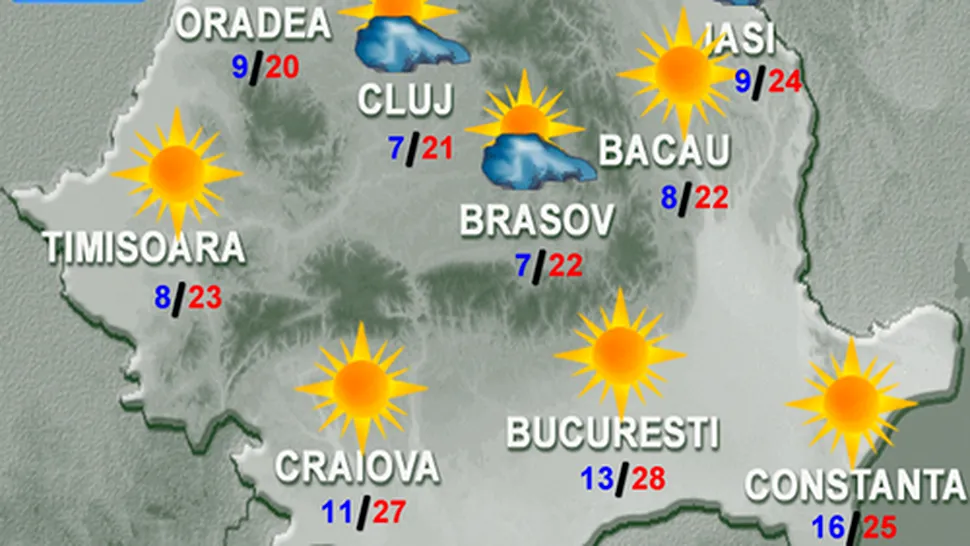 Vremea.Apropo.ro în week-end: Cald și frumos, în continuare