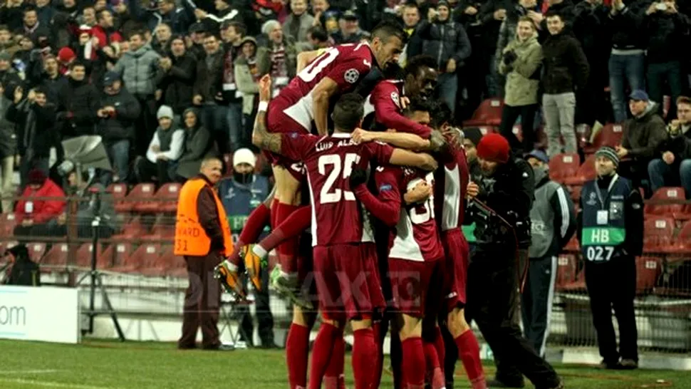 Liga Campionilor: CFR Cluj a învins Sporting Braga, cu scorul de 3-1