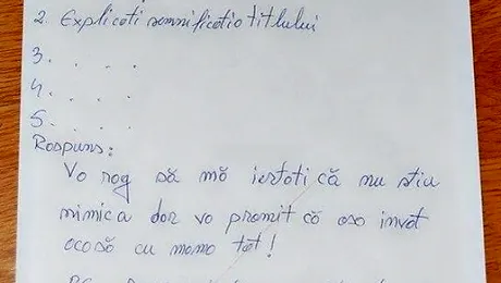 Cum si-a „mituit” un elev profesoara de Limba Romana