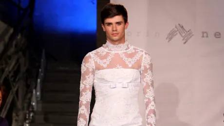 Designerul Dorin Negrău a vândut unei cliente rochia de mireasă purtată de un bărbat!