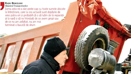 Berceanu: Sa nu ne intrebati la vara de ce nu reparam gropile!