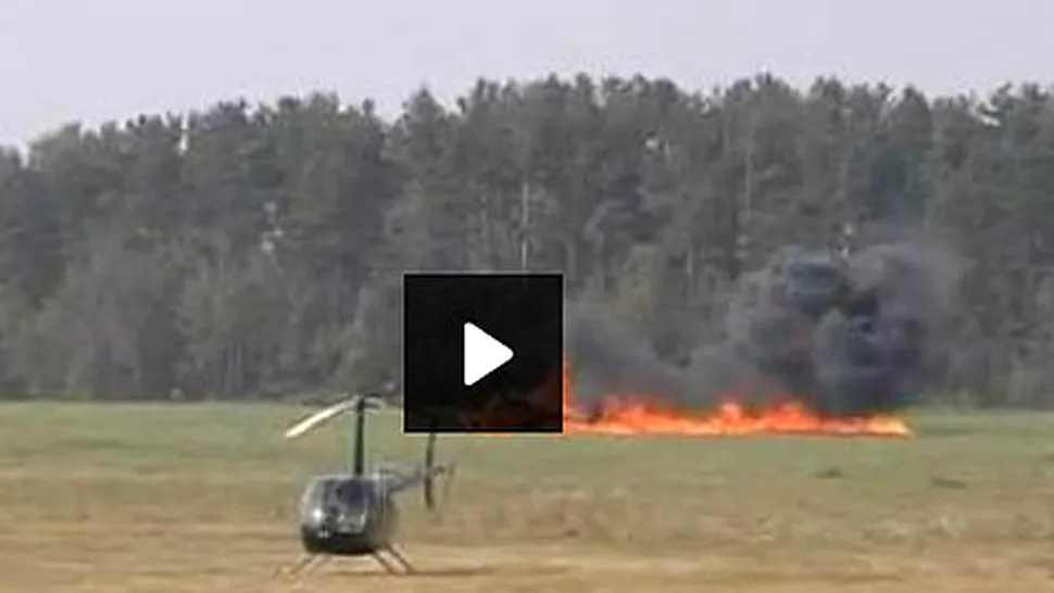 Elicopter prabusit, in timpul operatiunii de aterizare! (Video socant)