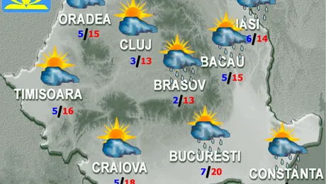 Vremea.Apropo.ro: Gata cu vremea frumoasă, vin precipitațiile și frigul!