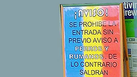 Panou rasist care ii viza pe romanii din Spania