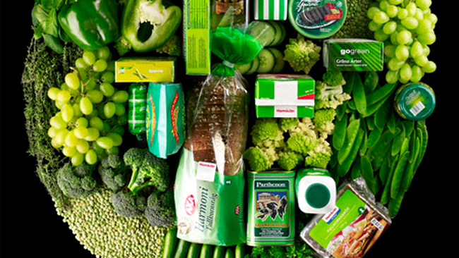 Produse alimentare grupate in functie de culoare